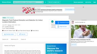 
                            6. (PDF) Magnetic Field Feature Extraction and Selection for Indoor ...