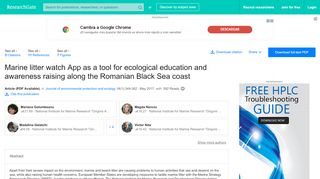 
                            9. (PDF) Marine litter watch App as a tool for ecological education and ...