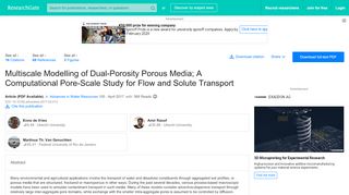 
                            11. (PDF) Multiscale Modelling of Dual-Porosity Porous Media; ...
