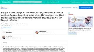 
                            9. (PDF) Pengaruh Pembelajaran Blended Learning Berbantukan Media ...