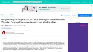 
                            11. (PDF) Pengembangan Single-Account Untuk Berbagai Aplikasi ...