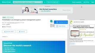
                            6. (PDF) POISINDEX: an emergency poison management system