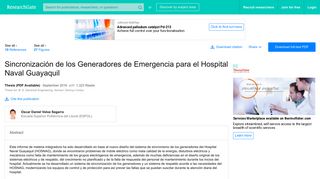 
                            5. (PDF) Sincronización de los Generadores de Emergencia para el ...