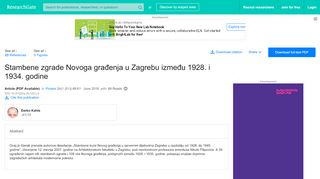 
                            9. (PDF) Stambene zgrade Novoga građenja u Zagrebu između 1928. i ...