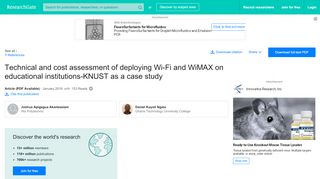 
                            13. (PDF) Technical and cost assessment of deploying Wi-Fi and WiMAX ...