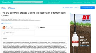 
                            8. (PDF) The EU BestPoint project: Getting the best out of a demerit point ...