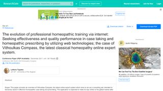 
                            12. (PDF) The evolution of professional homeopathic training via ...
