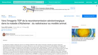 
                            11. (PDF) Vers l'imagerie TEP de la neurotransmission sérotoninergique ...