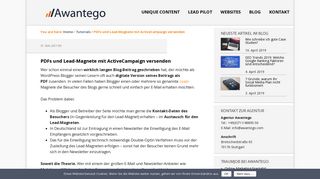 
                            10. PDFs und Lead-Magnete mit ActiveCampaign versenden - Awantego