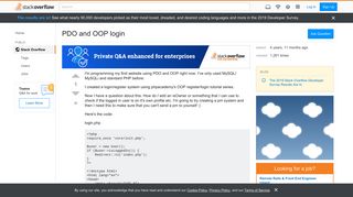 
                            11. PDO and OOP login - Stack Overflow