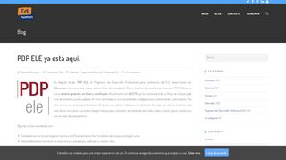 
                            2. PDP ELE ya está aquí. - Blog Edinumen