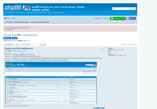 
                            3. เว็บบอร์ด ระบบ PDX กรมกำลังทหารบก - phpBBThailand.com User and ...