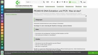 
                            11. PE36S18 DNA Extraktion und PCR. Was ist das? - BOKU