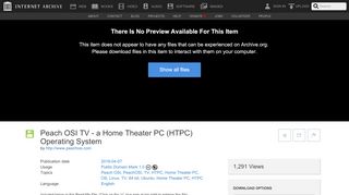 
                            11. Peach OSI TV - a Home Theater PC (HTPC) Operating System : http ...