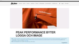 
                            9. Peak Performance byter logga och image - Åka Skidor