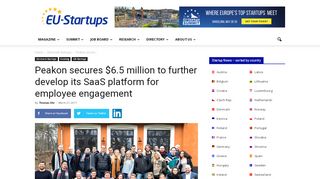 
                            10. Peakon secures $6.5 million to further develop its SaaS platform for ...