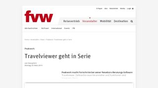 
                            7. Peakwork: Travelviewer geht in Serie - FVW.de