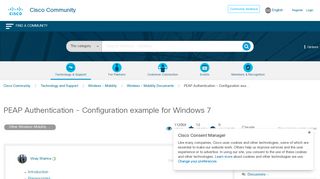 
                            9. PEAP Authentication - Configuration exa... - Cisco Community
