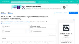 
                            13. PEAQ---The ITU Standard for Objective Measurement of Perceived ...