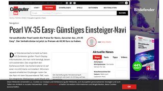 
                            4. Pearl VX-35 Easy: Einsteiger-Navi - COMPUTER BILD