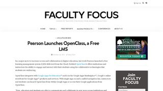 
                            5. Pearson Launches OpenClass, a Free LMS - Faculty Focus | Higher ...