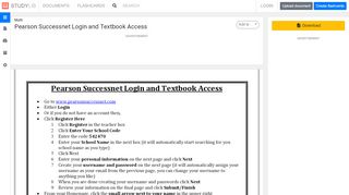 
                            7. Pearson Successnet Login and Textbook Access - studylib.net