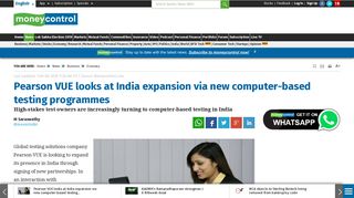 
                            6. Pearson VUE looks at India expansion via new computer-based ...