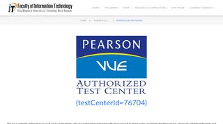 
                            11. Pearson VUE Test Center – Faculty of Information Technology