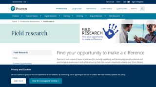 
                            13. Pearson's Field Research Opportunities - Pearson Clinical