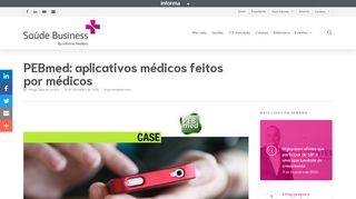 
                            7. PEBmed: aplicativos médicos feitos por médicos - Saúde Business