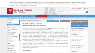 
                            10. PEC Posta Elettronica Certificata | OPT - Ordine psicologi Toscana