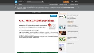 
                            10. PEC | Posta Elettronica Certificata - SlideShare