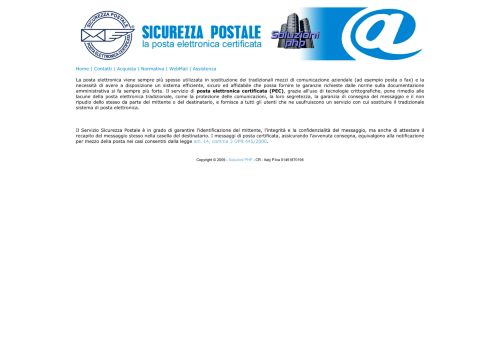 
                            9. PEC - Sicurezza Postale - Servizio di Posta Elettronica Certificata