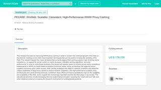 
                            13. PECASE: WisWeb: Scalable, Consistent, High-Performance WWW ...