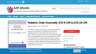 
                            12. Pediatric Code Crosswalk: ICD-9-CM to ICD-10-CM | AAP eBooks