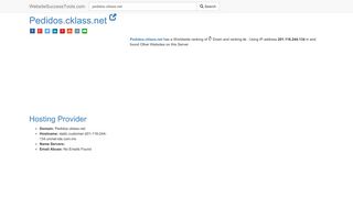 
                            8. Pedidos.cklass.net Error Analysis (By Tools)