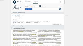
                            6. pedigree cat - German translation – Linguee