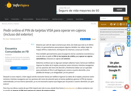 
                            12. Pedir online el PIN de tarjetas VISA para operar en cajeros (incluso ...