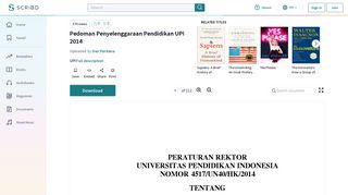 
                            12. Pedoman Penyelenggaraan Pendidikan UPI 2014 - Scribd