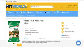 
                            9. Pedro Nuts with Beef dog food 15kg - Petworld.ie