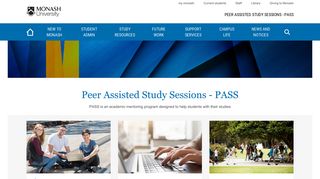 
                            2. Peer Assisted Study Sessions - PASS - Monash University