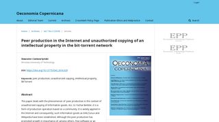 
                            9. Peer production in the Internet and unauthorized copying of an ...