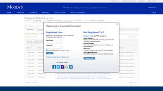 
                            11. Pegasus Solutions, Inc. Credit Rating - Moody's