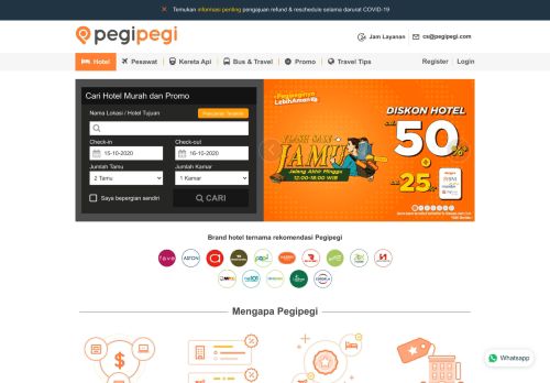 
                            1. Pegipegi | Booking Hotel, Tiket Pesawat dan Kereta Api Murah