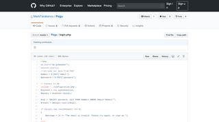 
                            9. Pegu/login.php at master · MarkTarakanov/Pegu · GitHub