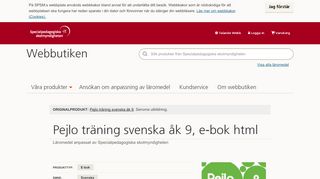 
                            7. Pejlo träning svenska åk 9, e-bok html - SPSM Webbutiken
