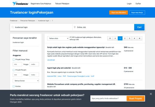 
                            4. Pekerjaan Truelancer login, Pekerjaan | Freelancer