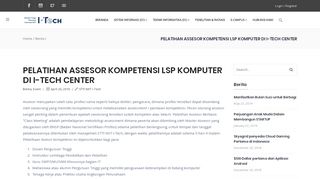 
                            8. PELATIHAN ASSESOR KOMPETENSI LSP KOMPUTER DI I-TECH ...