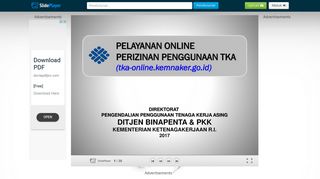 
                            4. PELAYANAN ONLINE PERIZINAN PENGGUNAAN TKA (tka-online ...