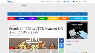 
                            12. Pelindo III, TPS dan TTL Menangi SNI Award 2018 dari ...